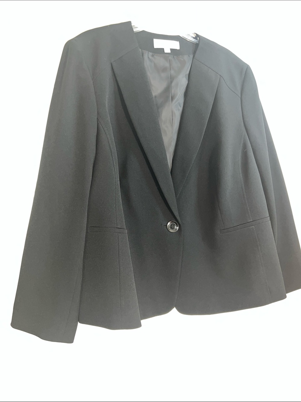 Jones Studio Black Single-Button Tailored Blazer
